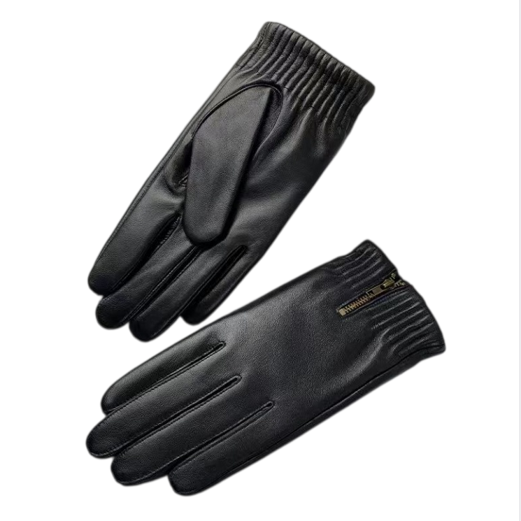Leather Driving Glove - Guantes retro de invierno, gruesos y