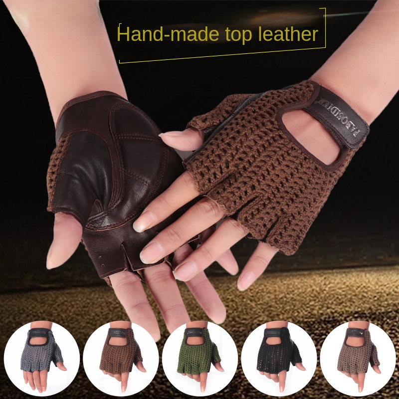 Leather Driving Glove - Guantes de Cuero Vacuno Retro de